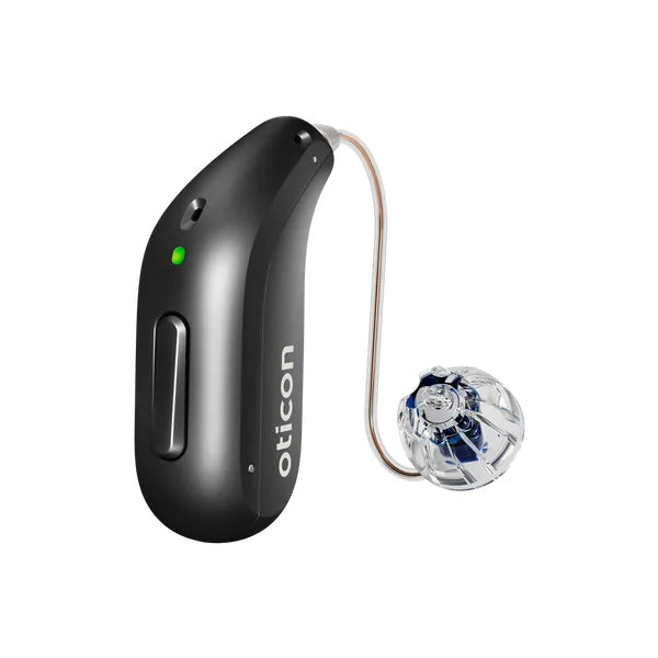 Oticon miniRITE R – apparecchio acustico ricaricabile, nero