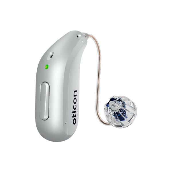 Oticon Intent – apparecchio acustico Oticon con sensori 4D - silver-white
