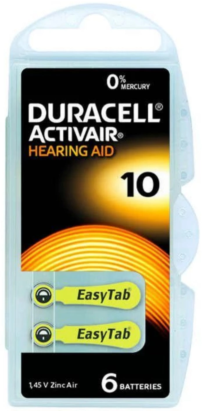Duracell Activair 10 – batterie zinco-aria per apparecchi acustici