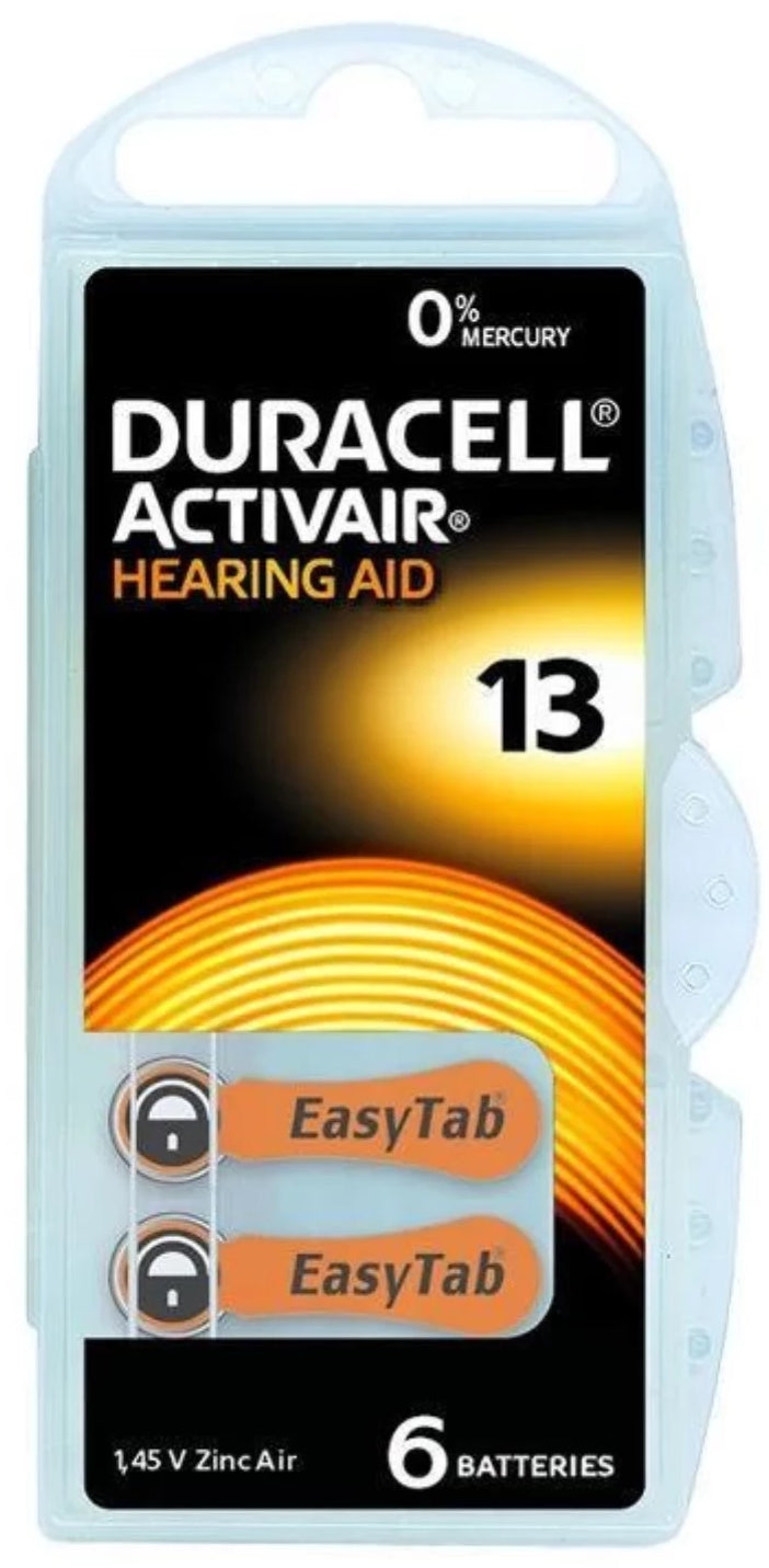 Duracell Activair 13 – batterie zinco-aria per apparecchi acustici