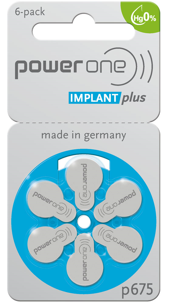 Power One Implant Plus 675 – batterie per impianti cocleari